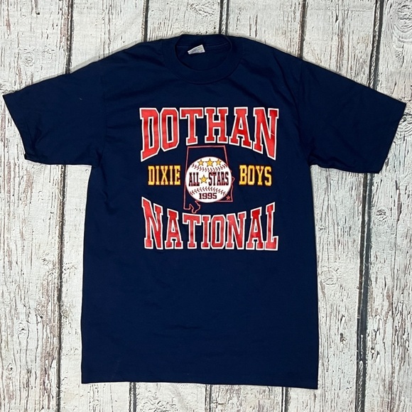 Vintage 90s Dothan National All Stars 1995 Baseball Blue Tshirt